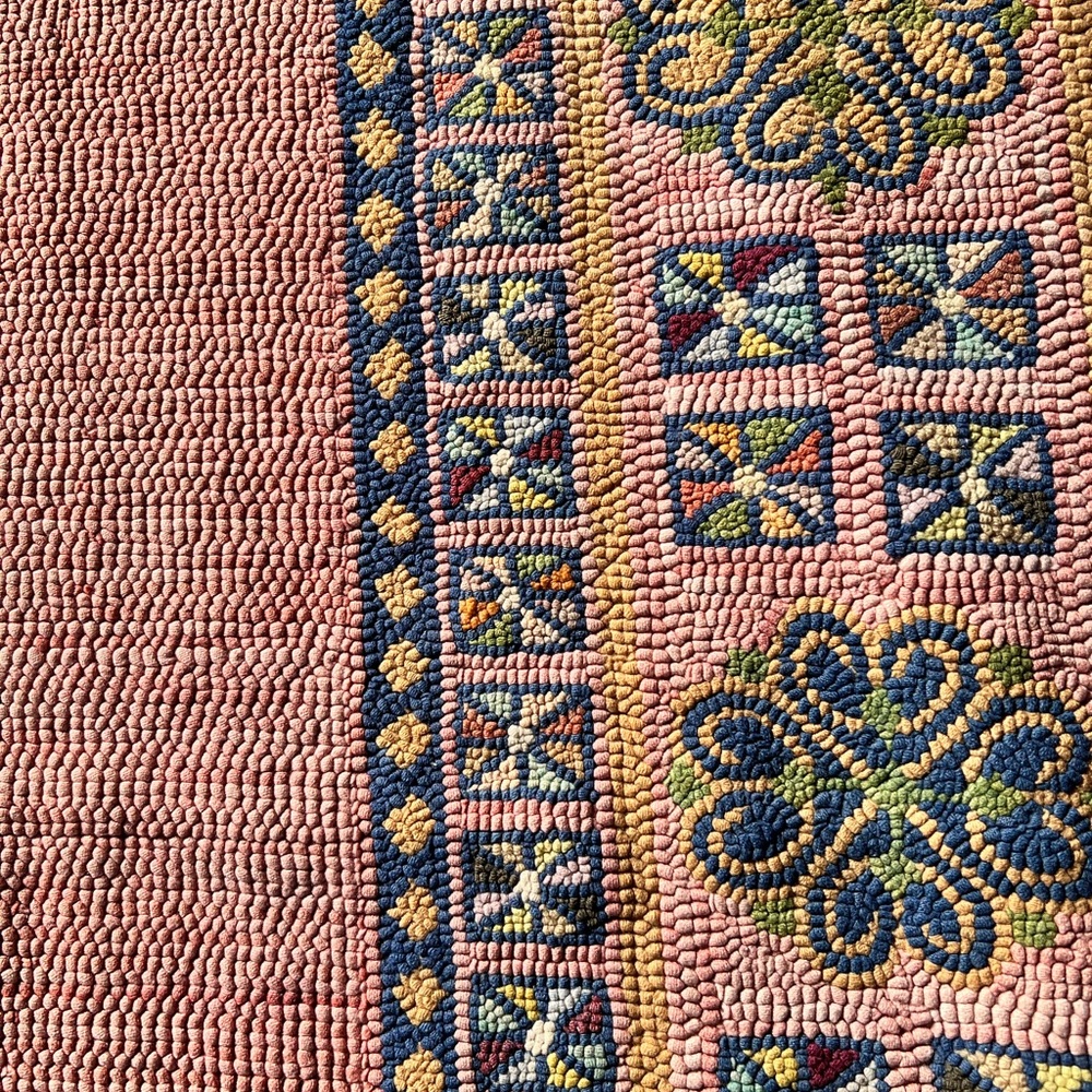 Handmade Colorful Patterned Area Rug 3 x 5 - Picture 6 of 6
